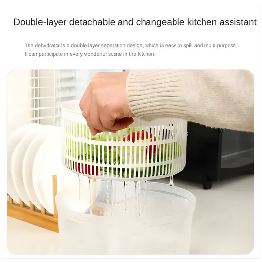Large Capacity Vegetable & Salad Spinner with Easy Shake Handle
