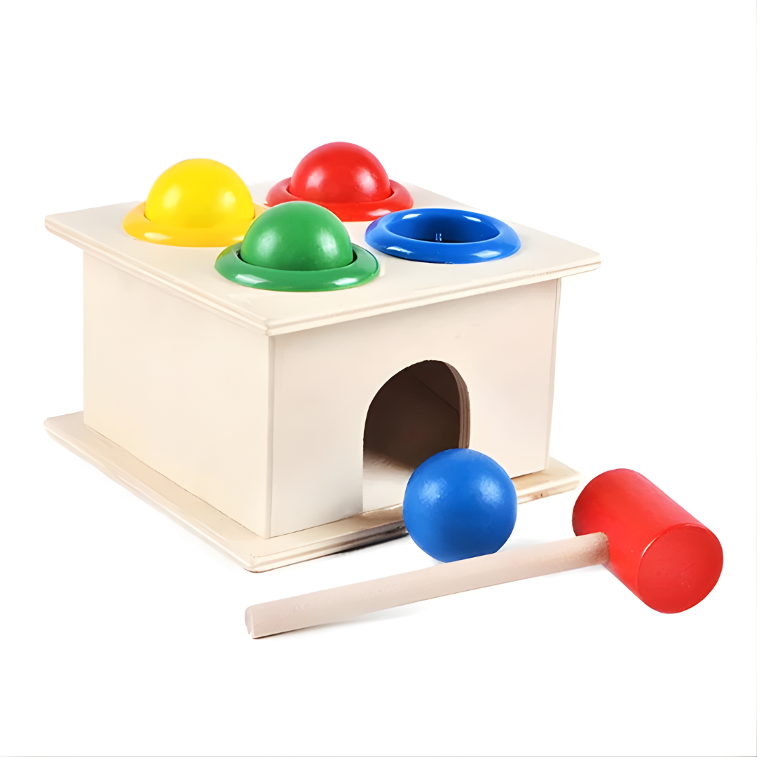 Wooden Hammering Ball Game Knocks Toys Montessori For Children Board Puzzle Game for Boys and Girls