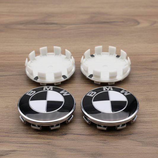 4x 68mm BMW Alloy Wheel Centre Caps
