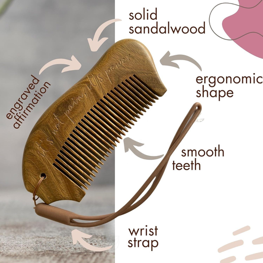 Premium Green Sandalwood Wooden Comb - Labor and Delivery Essentials Gifts for Pregnant Women