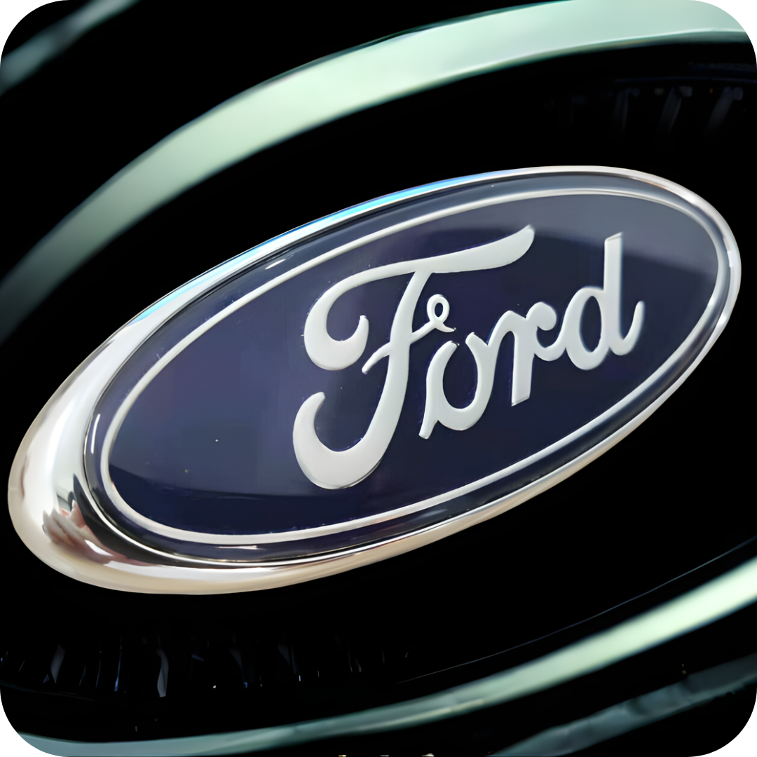 Ford Oval Badge Blue/Chrome 145mm x 60mm Front/Rear Emblem