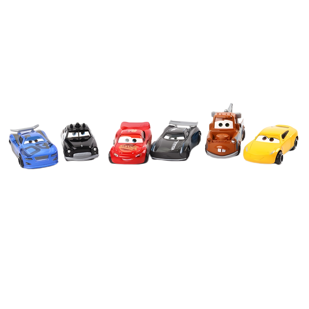 Disney Pixar Cars 2 Mack Transporter & Lightning McQueen Toy Set – 7 Pieces