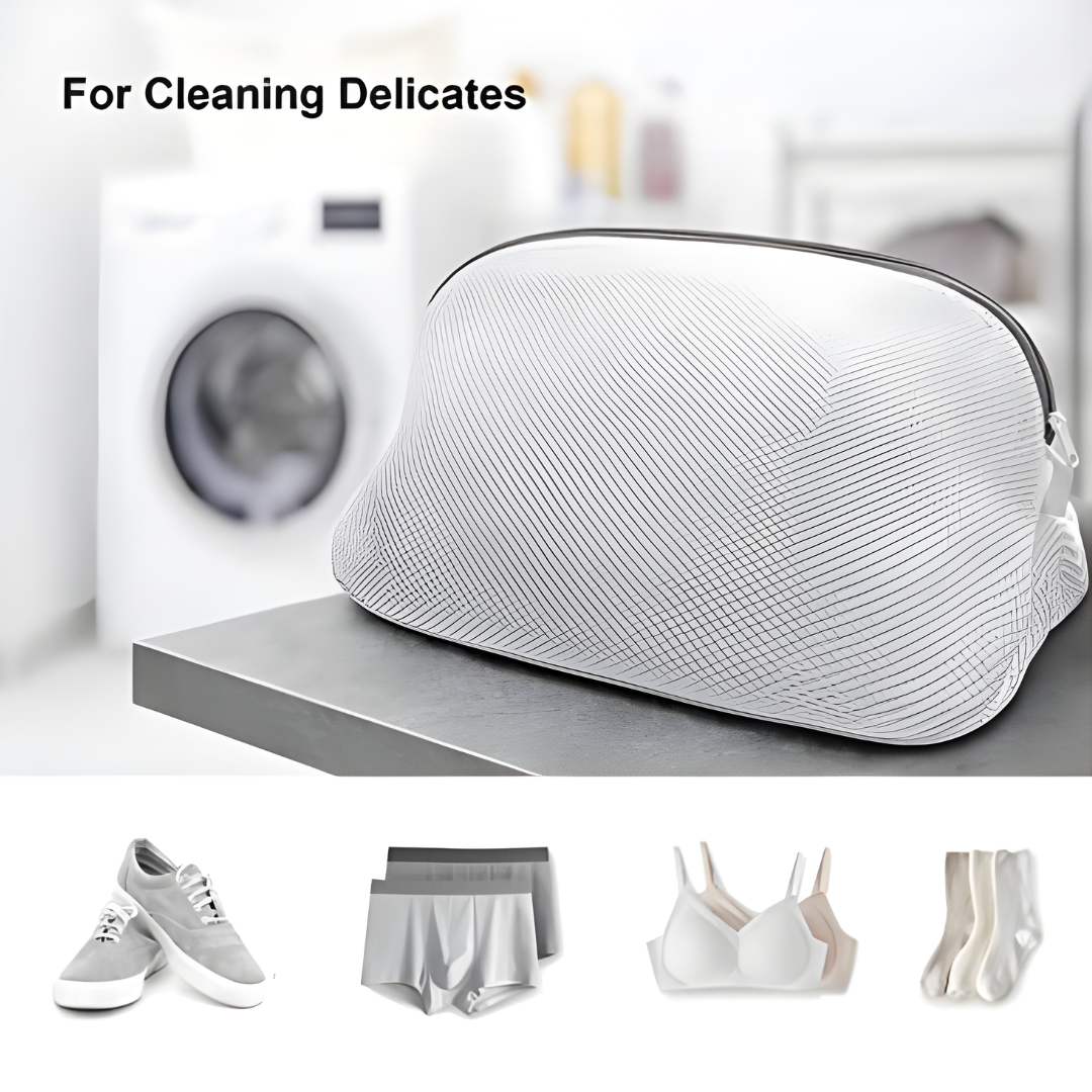2-Pack Mesh Laundry Bags for Shoes, Delicates & Trainers with Zippers