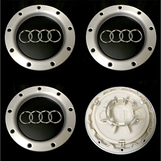 4x AUDI 147mm WHEEL CENTRE CAPS FOR AUDI RS4 TT STYLE TT A4 S4 8D0601165K