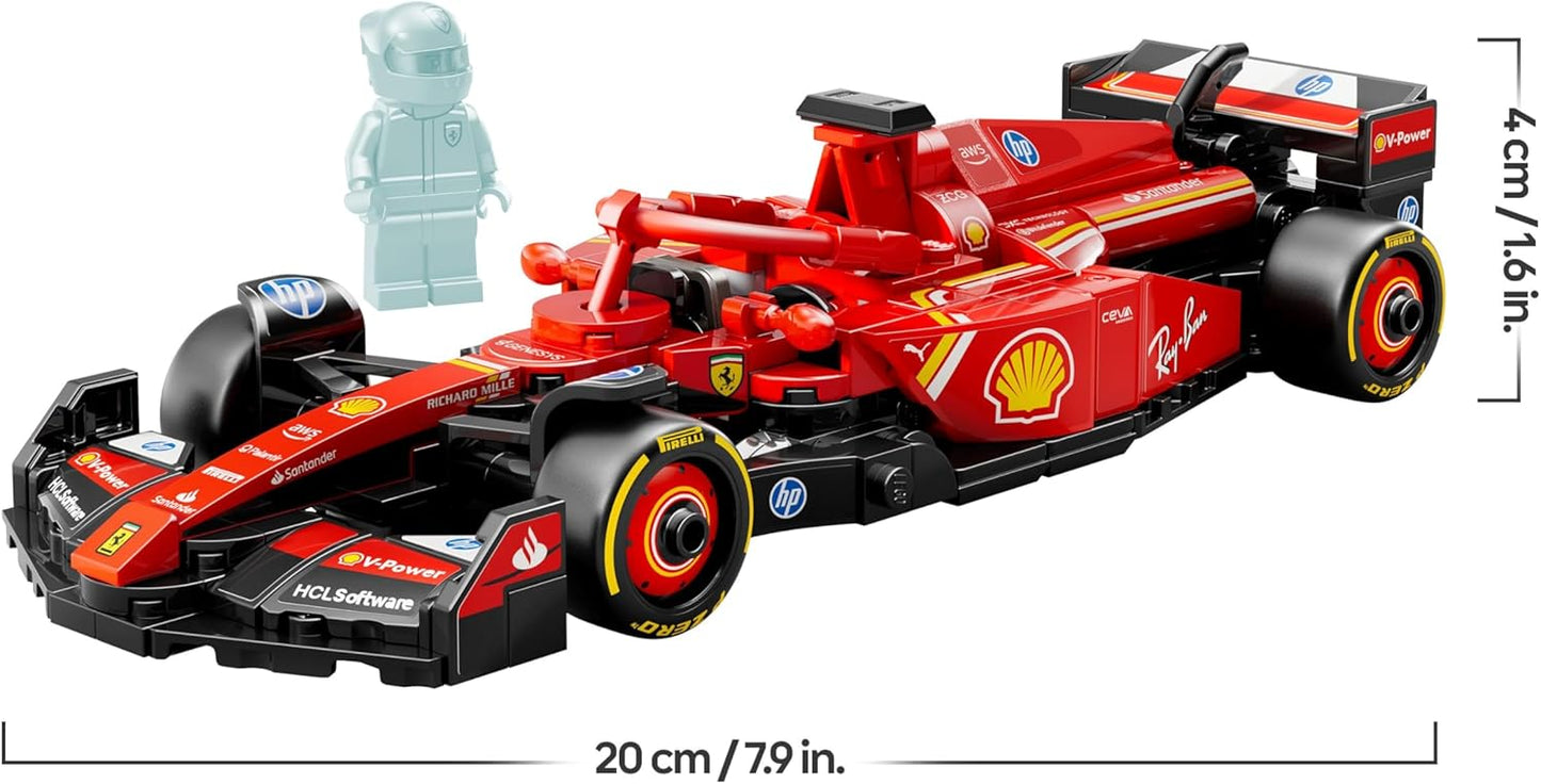 LEGO Speed Champions Ferrari SF-24 F1 Race Car Toy - Model Kit w/a Formula 1 Driver Minifigure - Gift for 10+ Year Old Boys, Girls & Adult Motorsport Fans - Christmas Treat - 77242