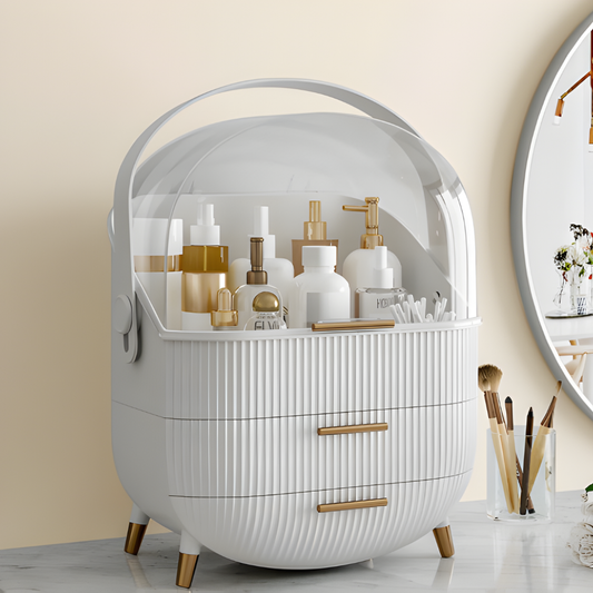 Portable Large Capacity Cosmetic Organizer with Drawers