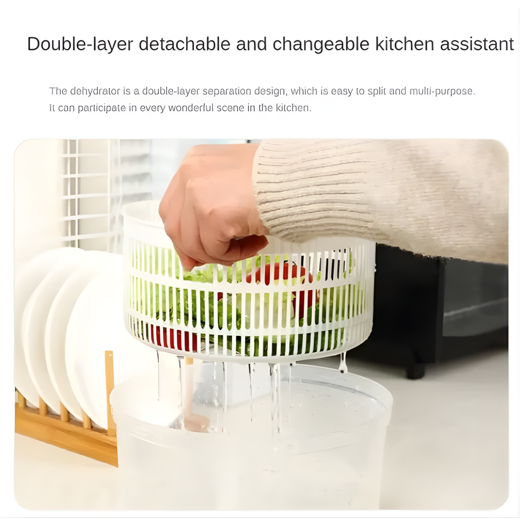 Large Capacity Vegetable & Salad Spinner with Easy Shake Handle