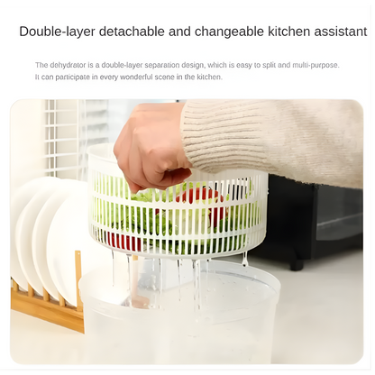 Large Capacity Vegetable & Salad Spinner with Easy Shake Handle