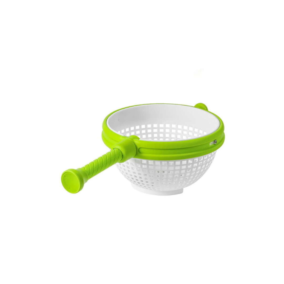 Salad Spinner Drainer with Foldable Non-Slip Design & Quick Draining Basket