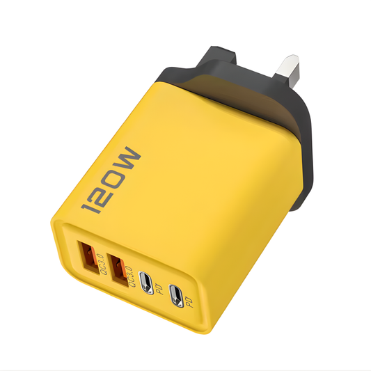 120W USB Fast Charging Adapter – Multi-Port Wall Charger