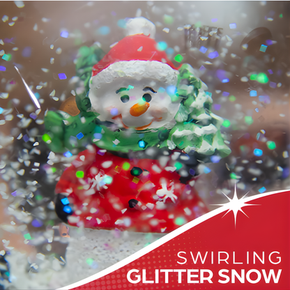 The Christmas Workshop 84410 Musical Snow Globe/Snowman Festive Decoration/Wind Up & Play / 11cm x 10cm x 15cm