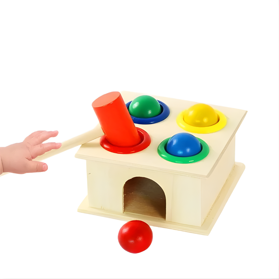 Wooden Hammering Ball Game Knocks Toys Montessori For Children Board Puzzle Game for Boys and Girls