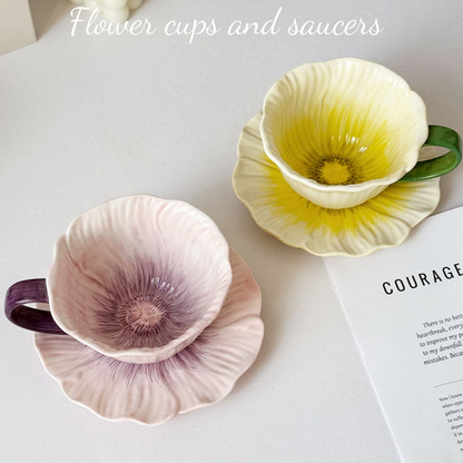 Stunning "Niche Style" Ceramic Latte Cup and Saucer Set - 300ml