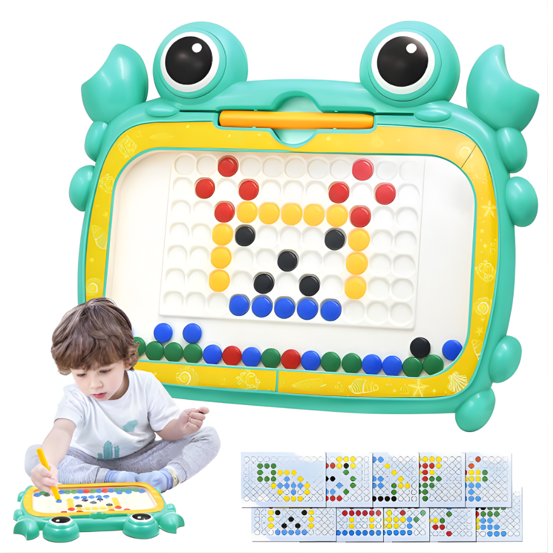 Crab-Shaped Magnetic Dots Drawing Board - Educational Toy for kids