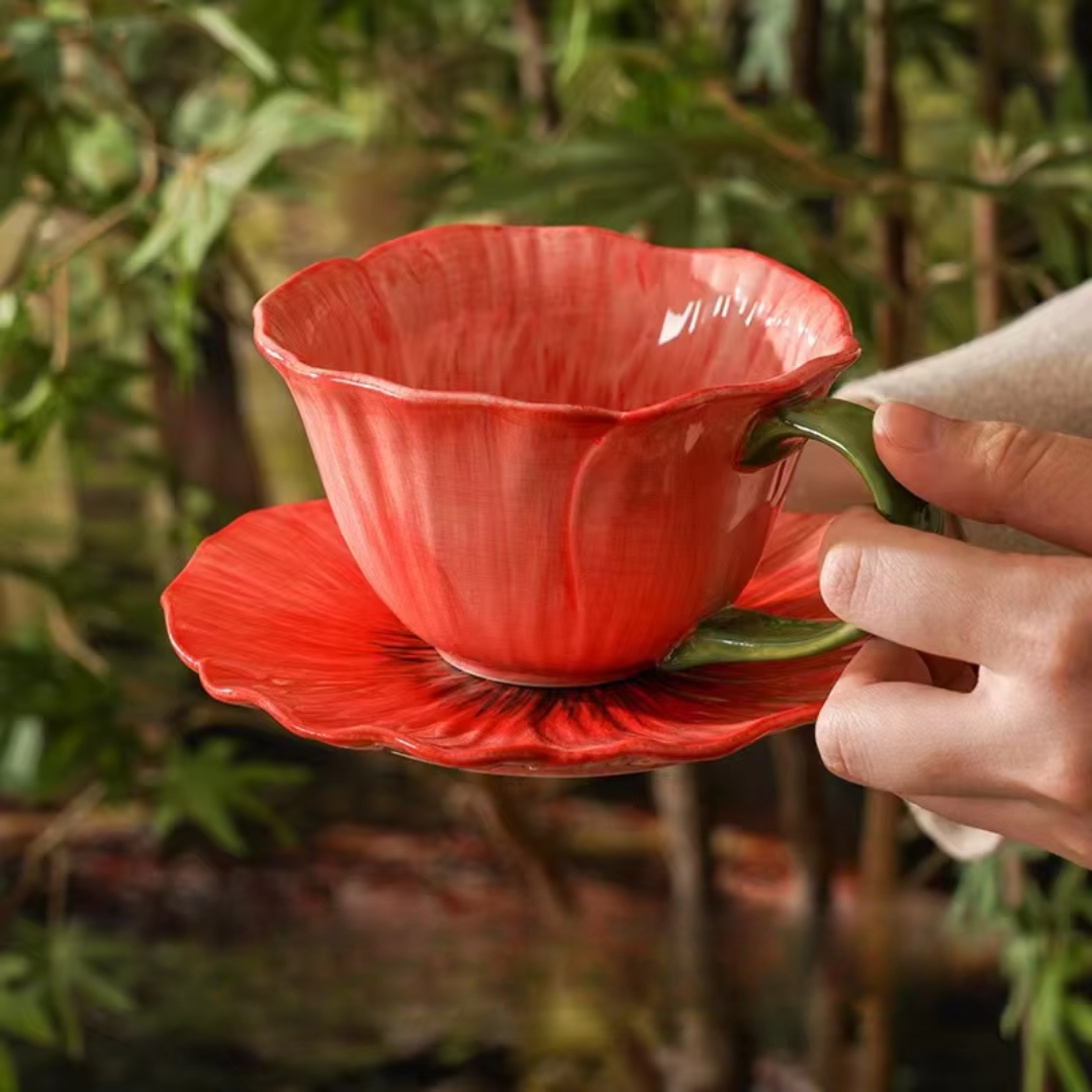 Stunning "Niche Style" Ceramic Latte Cup and Saucer Set - 300ml
