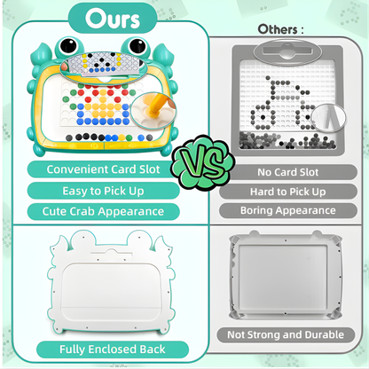 Crab-Shaped Magnetic Dots Drawing Board - Educational Toy for kids