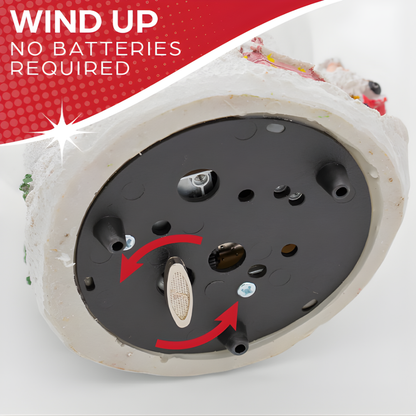 The Christmas Workshop 84410 Musical Snow Globe/Snowman Festive Decoration/Wind Up & Play / 11cm x 10cm x 15cm