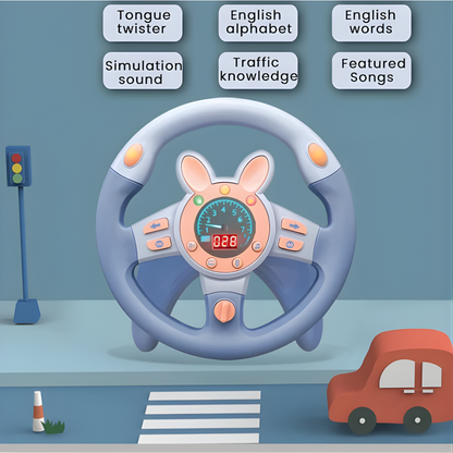 Infant Shining Simulation Steering Wheel Toys Children's Toy Kids Early Education Copilots Stroller Steering Wheel Vocal Toys