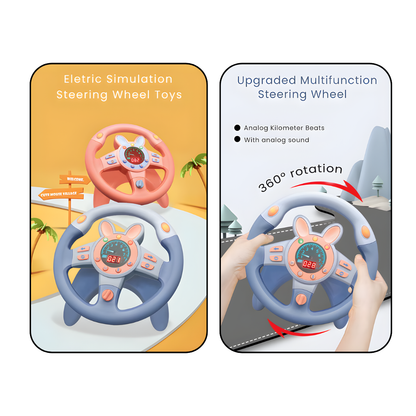 Infant Shining Simulation Steering Wheel Toys Children's Toy Kids Early Education Copilots Stroller Steering Wheel Vocal Toys