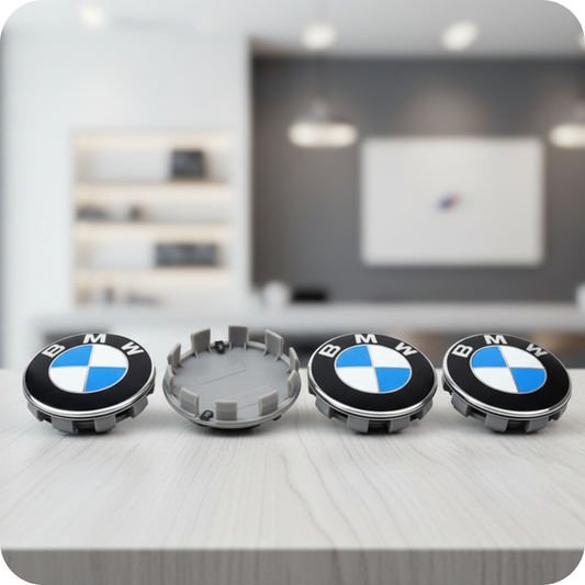 4x 68mm BMW Alloy Wheel Centre Caps