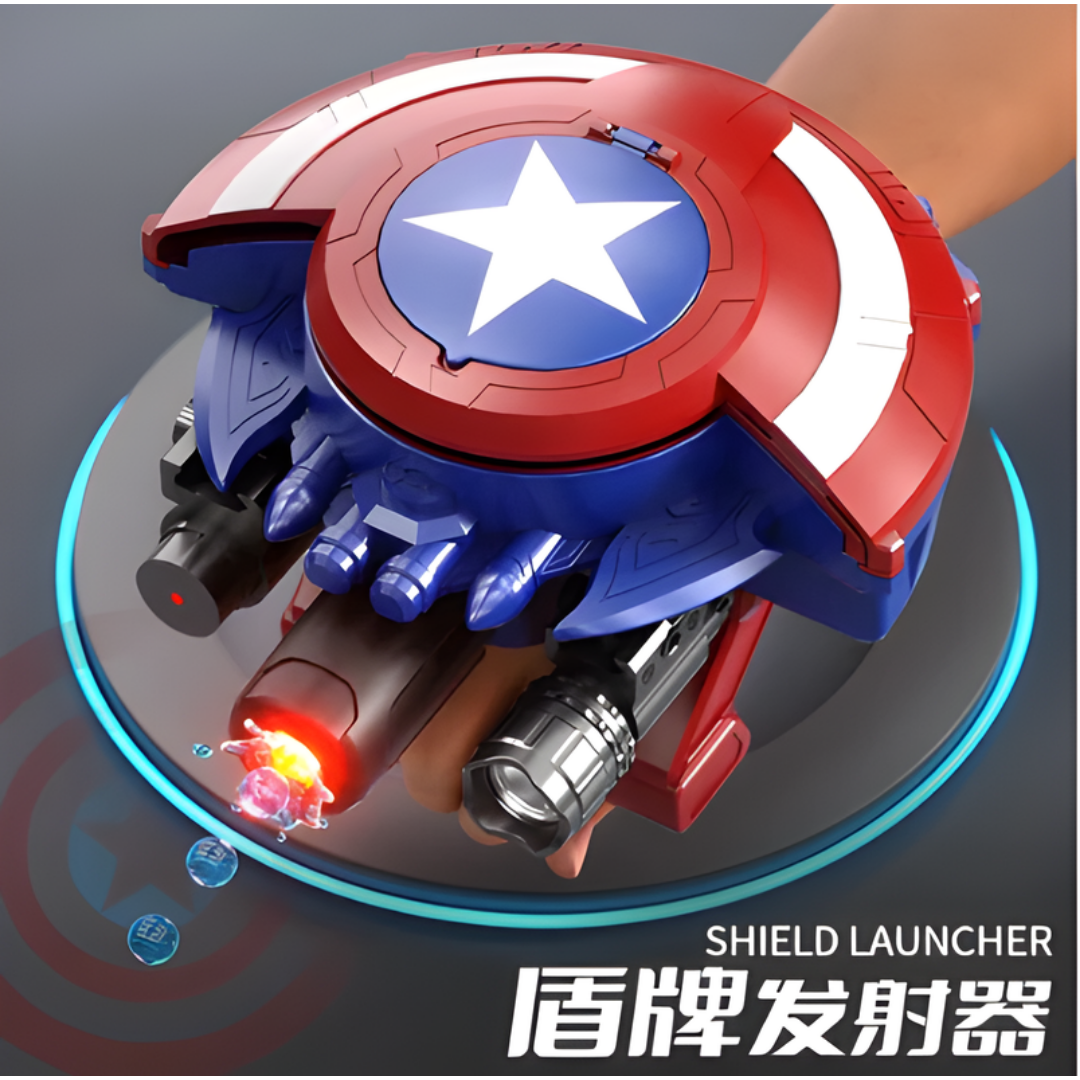 Captain America Light Shield Transforming Electric Launcher Water Baby Battle Shooting Boys Gift