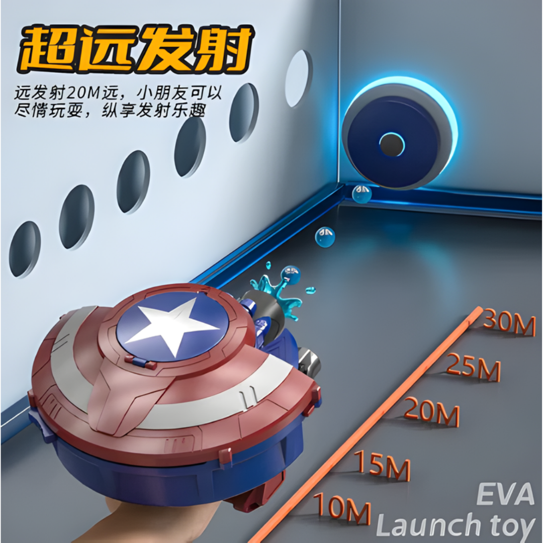 Captain America Light Shield Transforming Electric Launcher Water Baby Battle Shooting Boys Gift