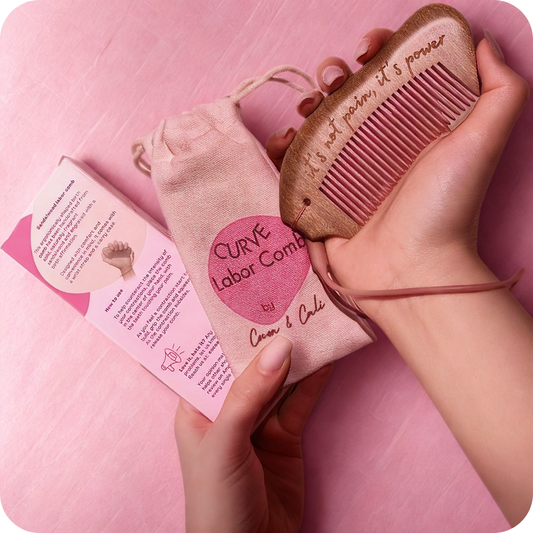 Premium Green Sandalwood Wooden Comb - Labor and Delivery Essentials Gifts for Pregnant Women