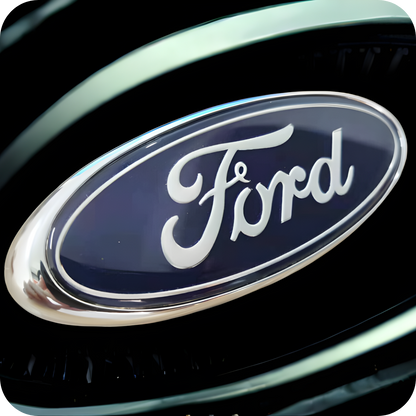 Ford Oval Badge Blue/Chrome 145mm x 60mm Front/Rear Emblem