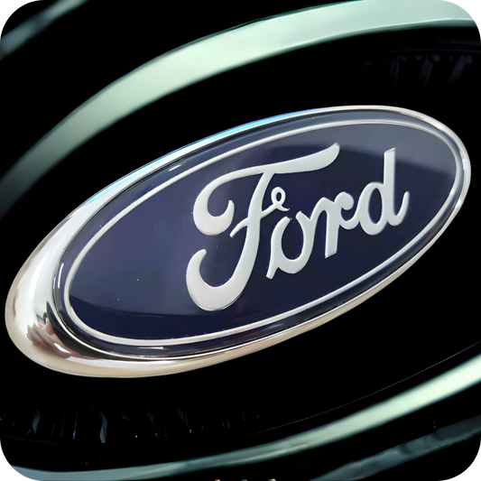 Ford Oval Badge Blue/Chrome 145mm x 60mm Front/Rear Emblem