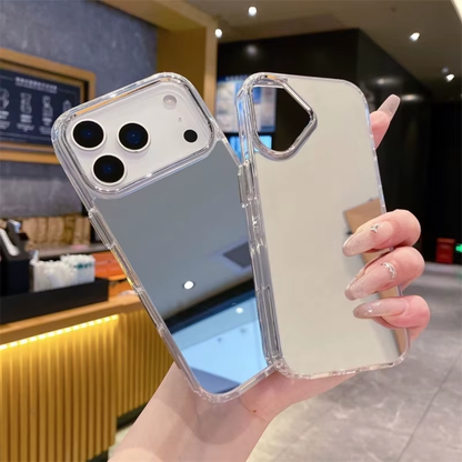Fashion Mirror Clear Protective Case for iPhone 17 / 17 Air / 17 Pro / 17 Pro Max / 16 / 16 Plus / 16 Pro / 16 Pro Max / (All models from 11-17 series)
