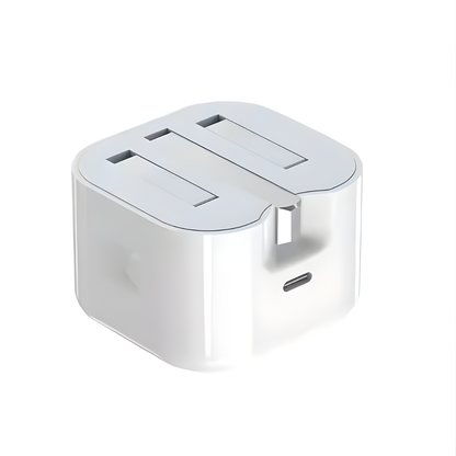 USB C Charger for iPhone 14 & Earlier with Lightning Cable QC3.0 Quick Charge PD 25W Type C Fast Charging Travel Wall Charger Power Adapter UK PD 25W