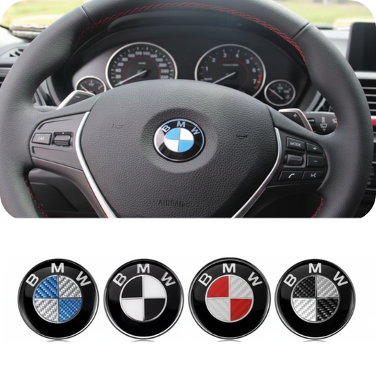 4x 45mm Steering Wheel Badge Emblem Sticker for BMW
