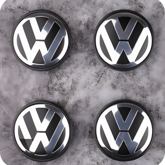 Set of 4 Volkswagen Wheel Centre Hub Caps - 56mm