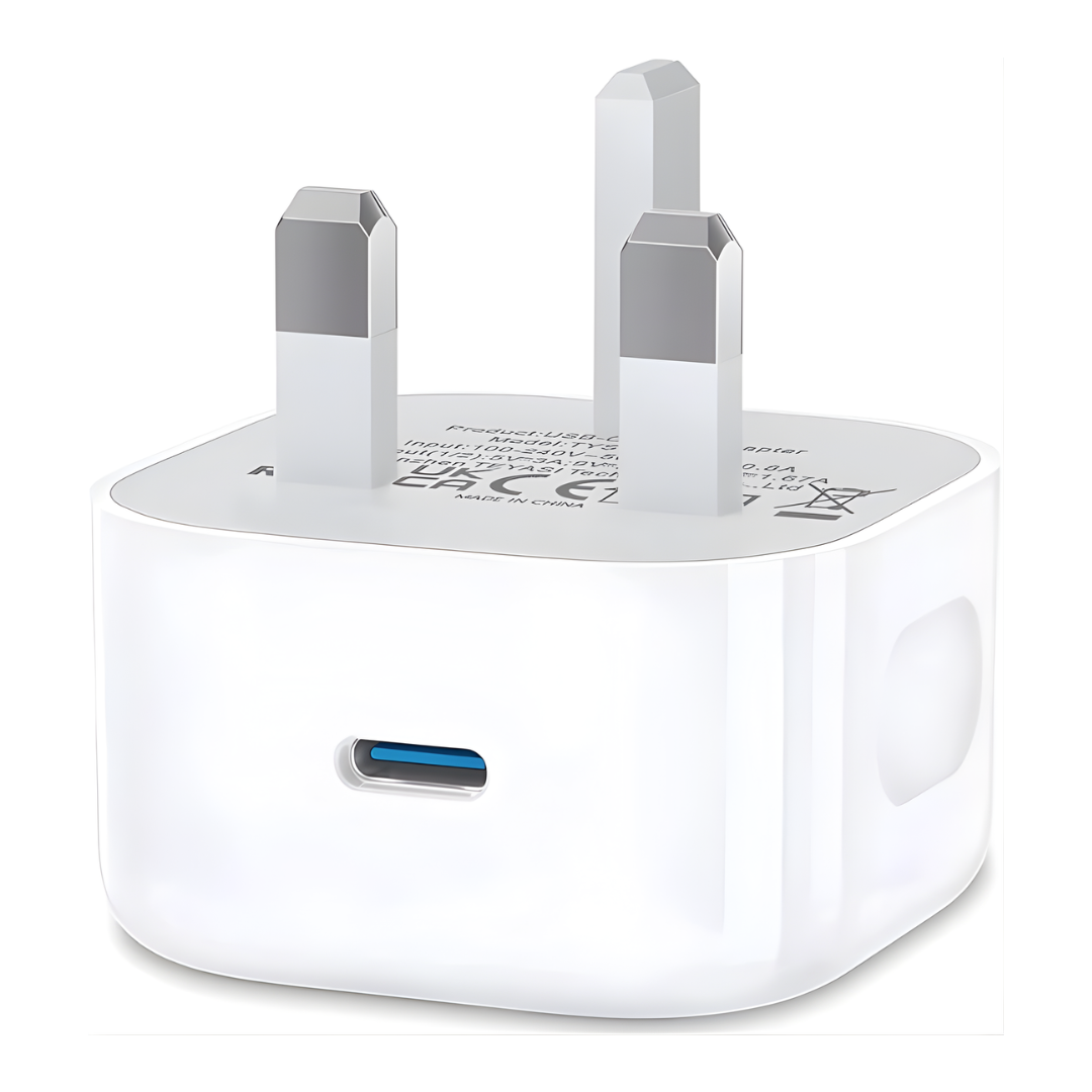 USB Type C Plug iPhone USBC Fast Charger UK Wall Head Compatible with iPhone 17 Pro Max Air 16e 16 Plus Pro Max 15 14 13 12 11 SE XR XS 8 Apple Watch iPad Pro Mini Air