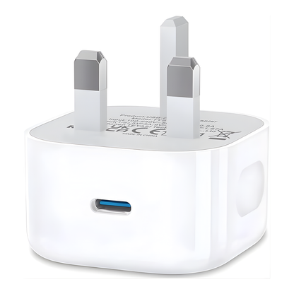 USB Type C Plug iPhone USBC Fast Charger UK Wall Head Compatible with iPhone 17 Pro Max Air 16e 16 Plus Pro Max 15 14 13 12 11 SE XR XS 8 Apple Watch iPad Pro Mini Air