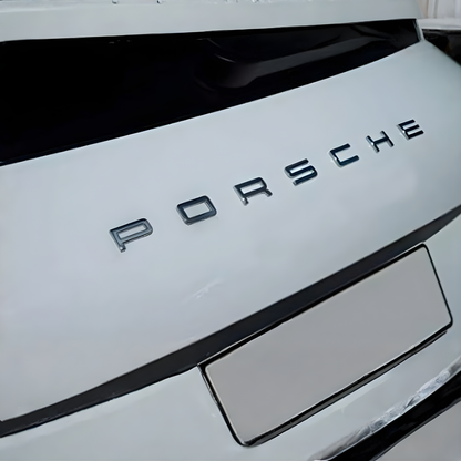 Chrome Porsche Lettering Rear Boot Badge Emblem For 911 Carrera Cayenne Turbo GT3