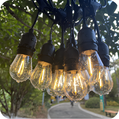 Heavy-Duty IP65 Waterproof LED String Lights, Connectable (7.6M/10M/15M/20M)