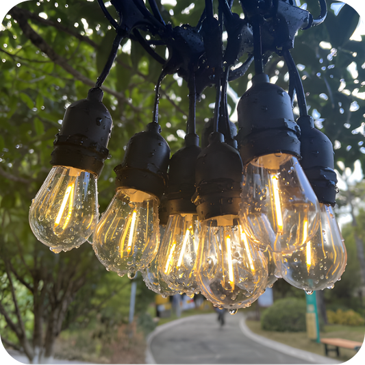 Heavy-Duty IP65 Waterproof LED String Lights, Connectable (7.6M/10M/15M/20M)
