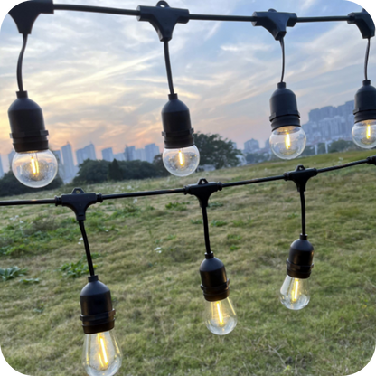 Heavy-Duty IP65 Waterproof LED String Lights, Connectable (7.6M/10M/15M/20M)