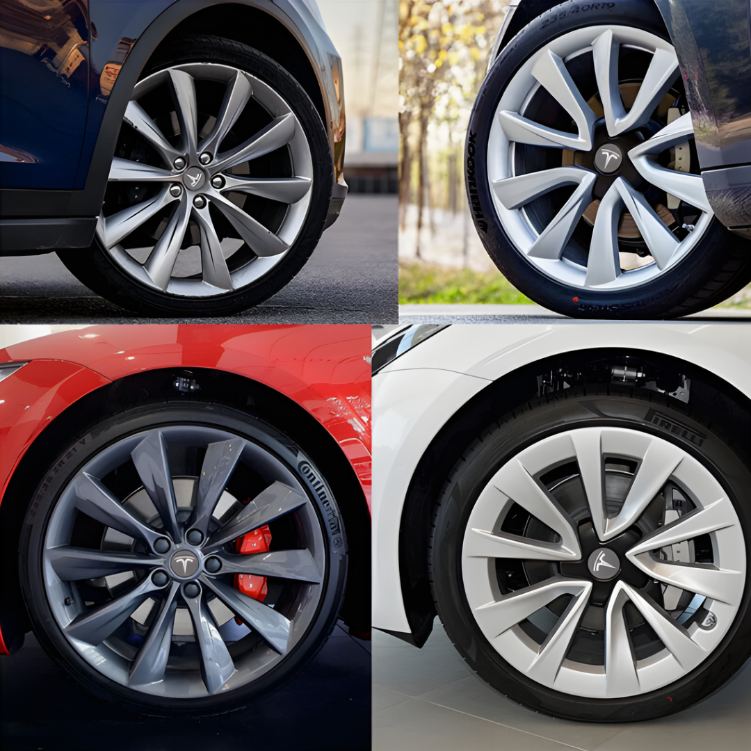 For Tesla Model 3, S, X, Y Car Wheel Center Hub Caps Cover, Lug Nut Covers Kit Grey