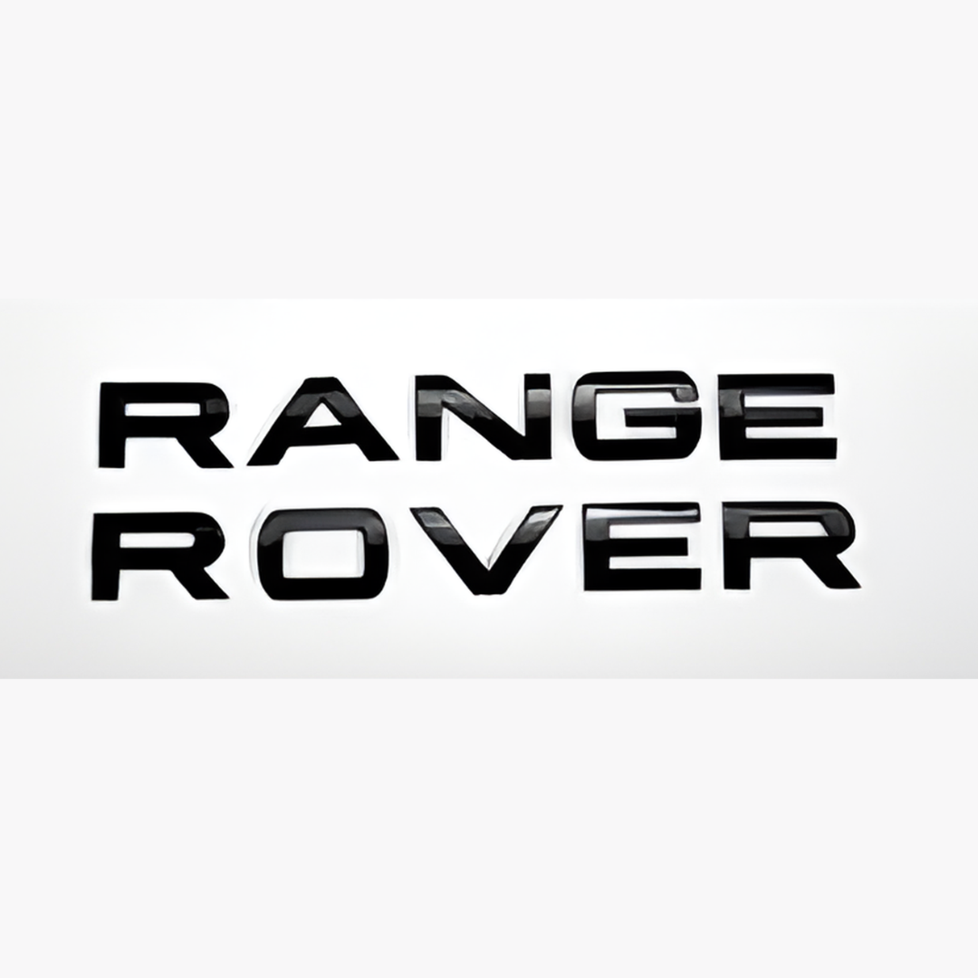 RANGE ROVER Gloss Black Lettering Badge Emblem