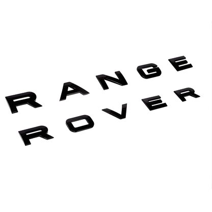 RANGE ROVER Gloss Black Lettering Badge Emblem