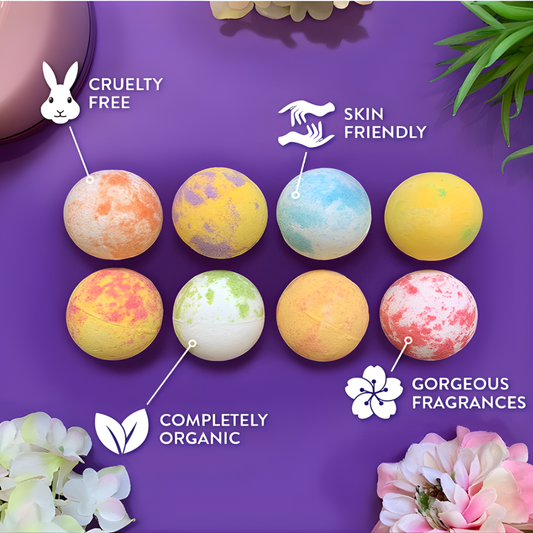 ZIMPLI – 8 x UK Made Value Bath Bombs perfect Christmas Gift Set