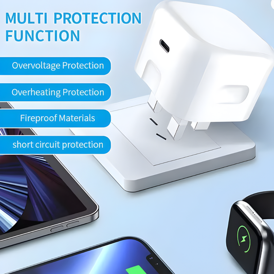 Charger For iPad and iPhone17/16/15/QC3.0 Quick Charge PD 25W Type C Fast Charging Travel Wall Charger Power Adapter