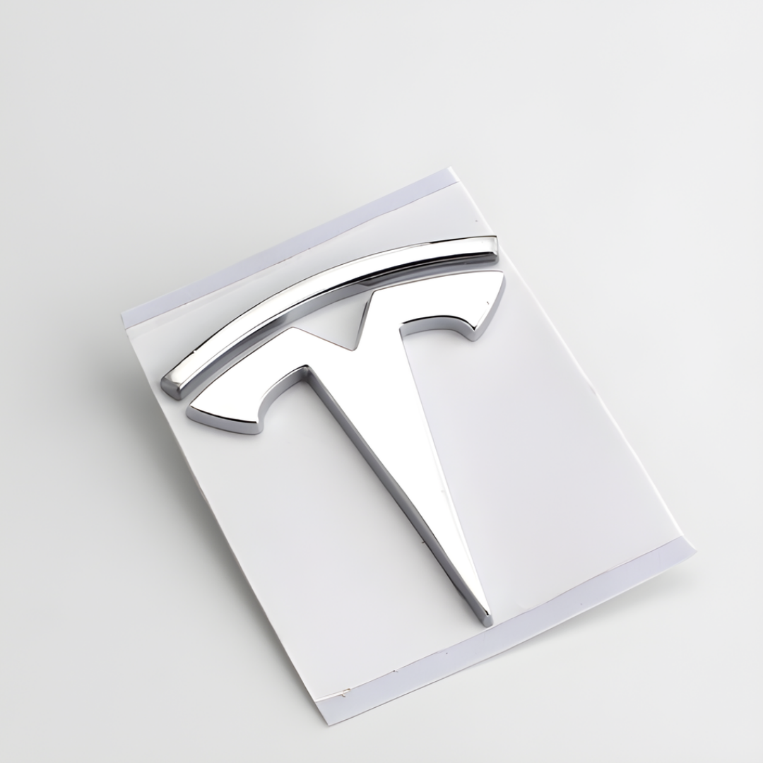 Tesla Metal Emblem Rear Emblem Decoration Sticker Leaf Board Sticker
