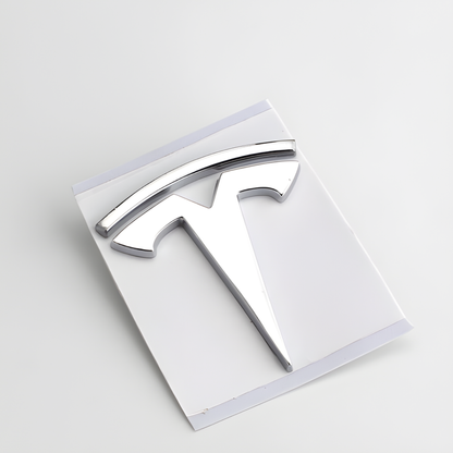Tesla Metal Emblem Rear Emblem Decoration Sticker Leaf Board Sticker