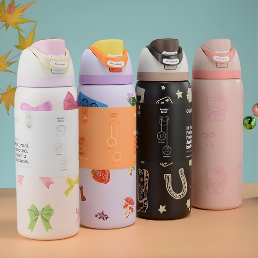 32oz Insulated Flip-Top Water Bottle – Multiple Styles