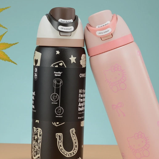 32oz Insulated Flip-Top Water Bottle – Multiple Styles