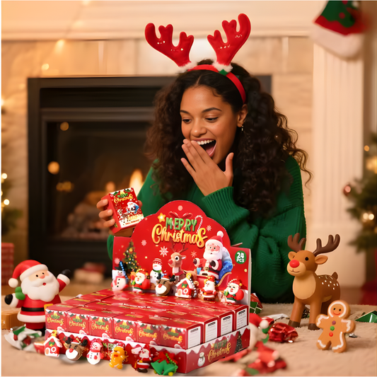Christmas Blind Box Gift Set – 24pcs Santa Series Surprise Mini Toys, Cute Festive Keychain Pendants for Kids & Adults