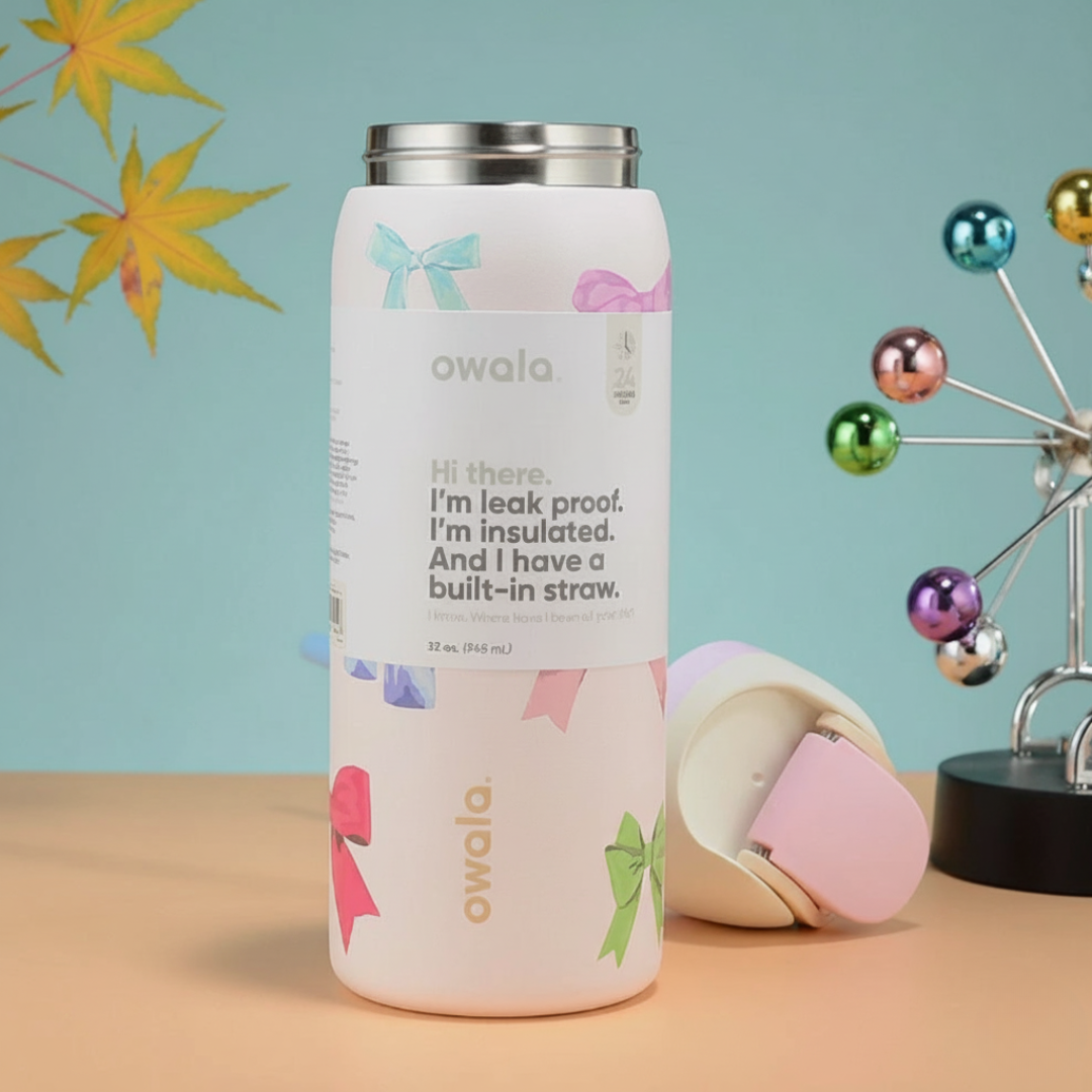 32oz Insulated Flip-Top Water Bottle – Multiple Styles